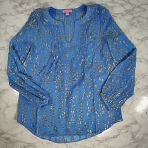 Lilly Pulitzer Colby Top in Bubble Clip Dot Jacquard Size XXS